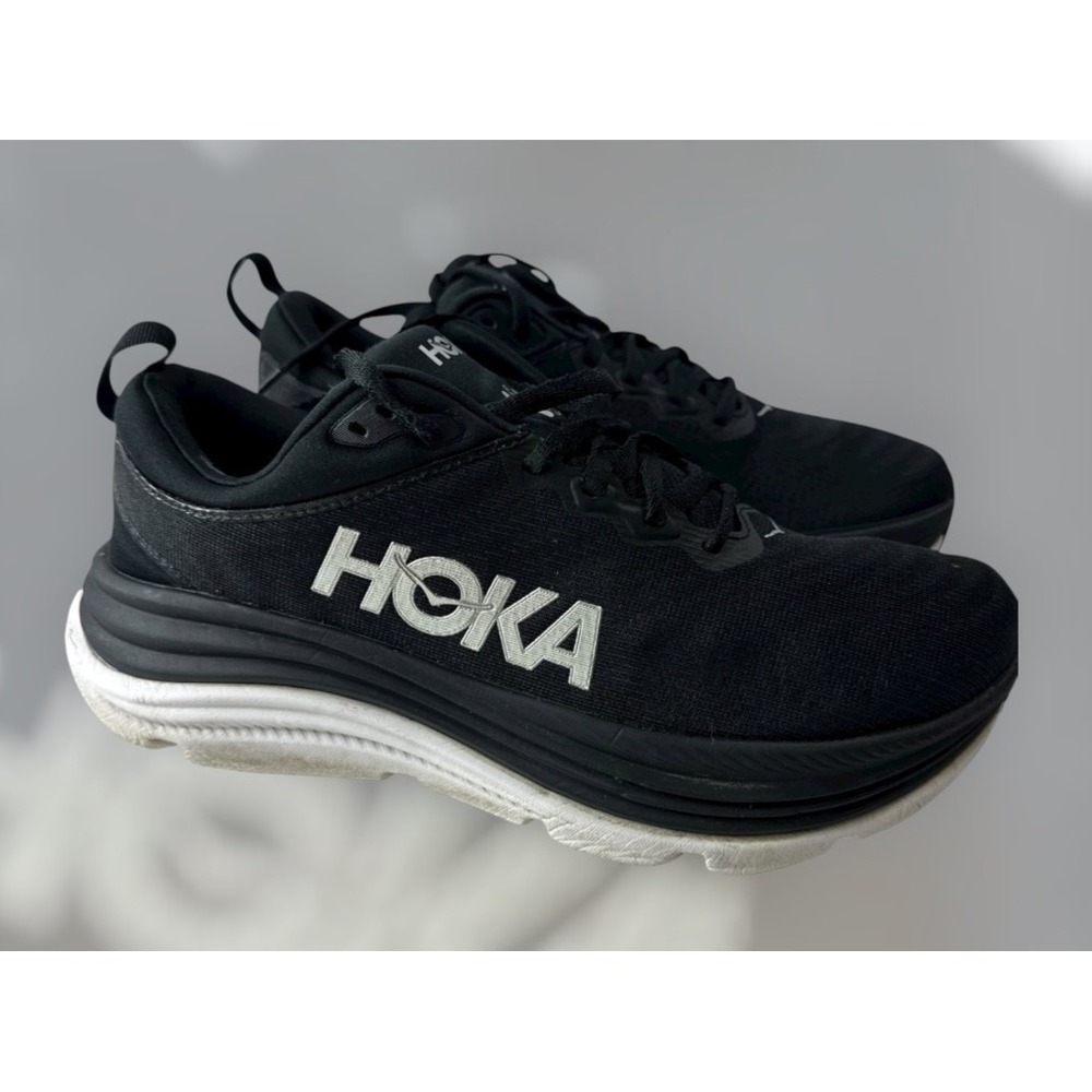 Hoka One One Gaviota 5 Women's Size 8.5B Black Running Shoes 8.5 1134235 BWHT - Picture 13 of 13
